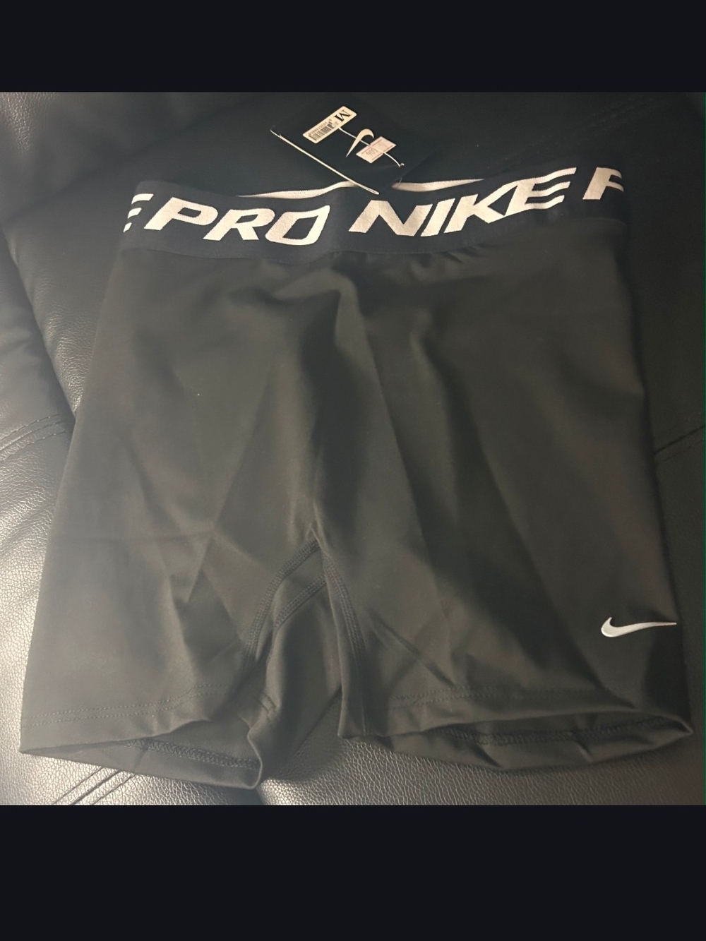 Nike Black Pro Men's Swim/Compression Shorts with White Swoosh
